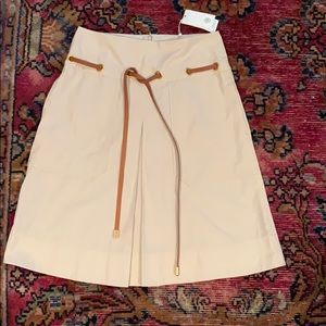 Adorable Tory Burch Belted Cotton Skirt